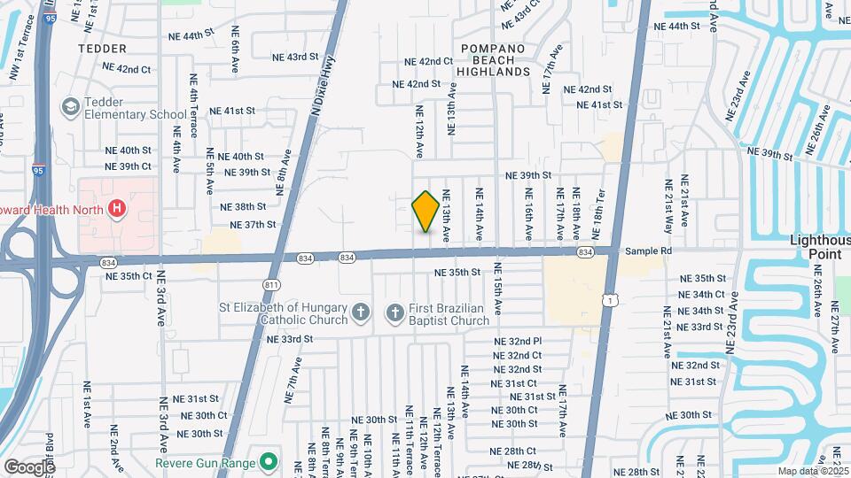 3621 NE 12th Terrace Map and Location Details