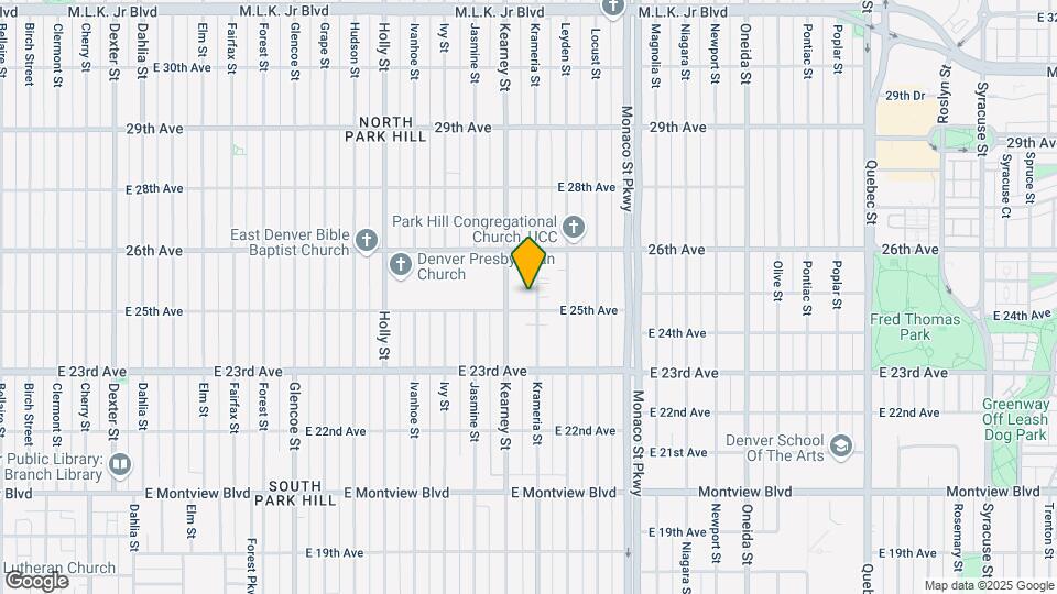 2521 Krameria St Map and Location Details
