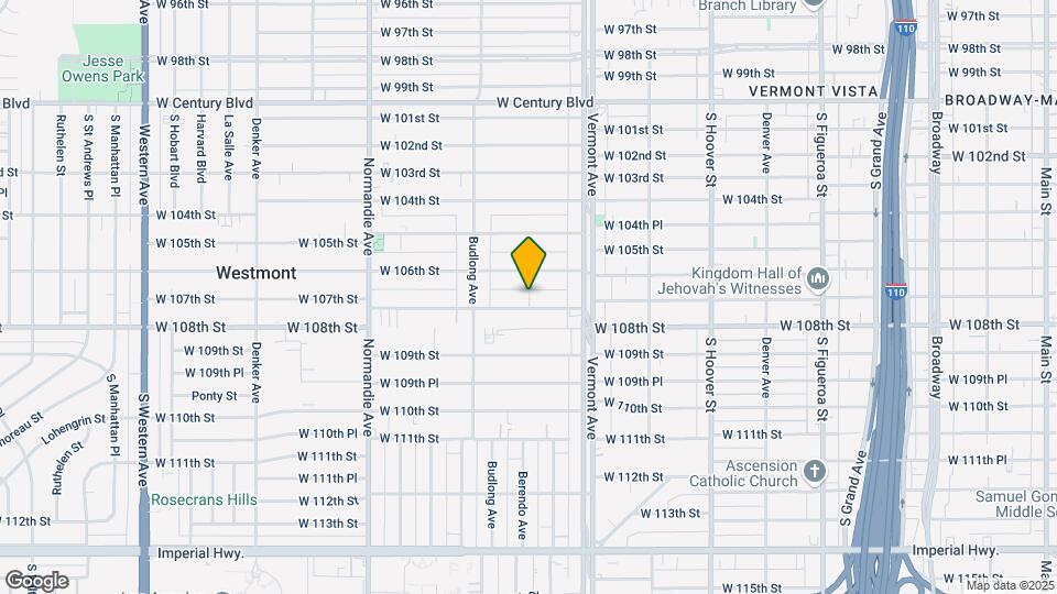 1101 - 1105 West 107th Street Mapa y Detalles de la Ubicación