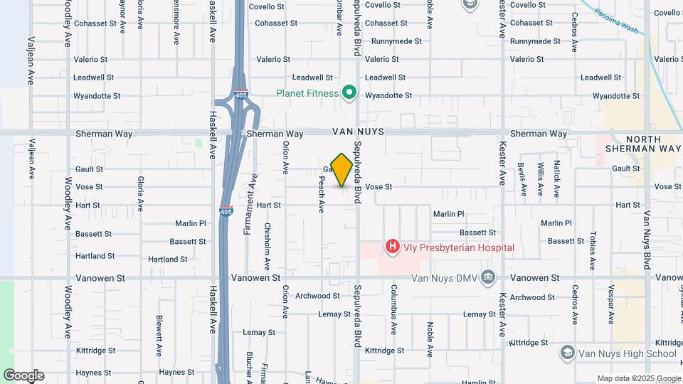 15328 Vose St Map and Location Details