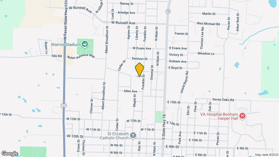 1603 Franklin St Map and Location Details