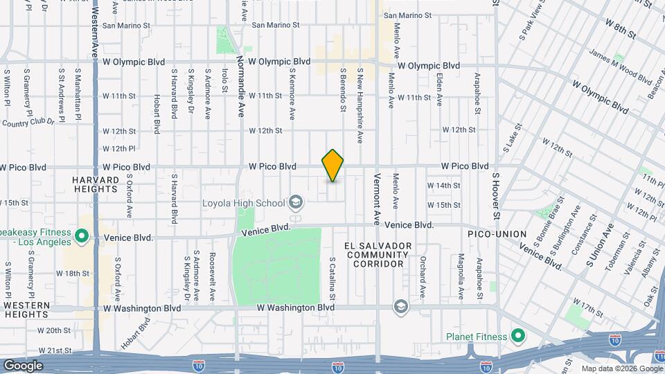 1338 S Catalina St Map and Location Details