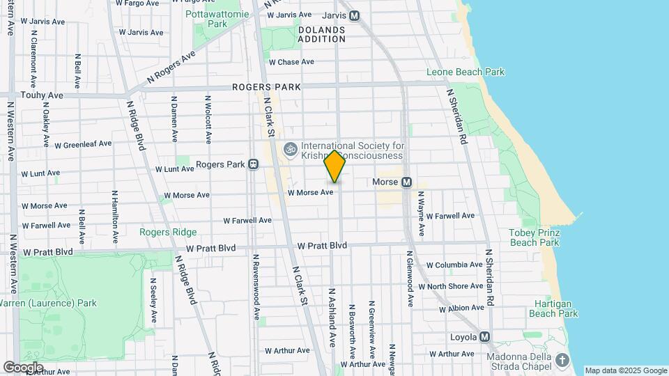 1600 W Morse Ave Map and Location Details