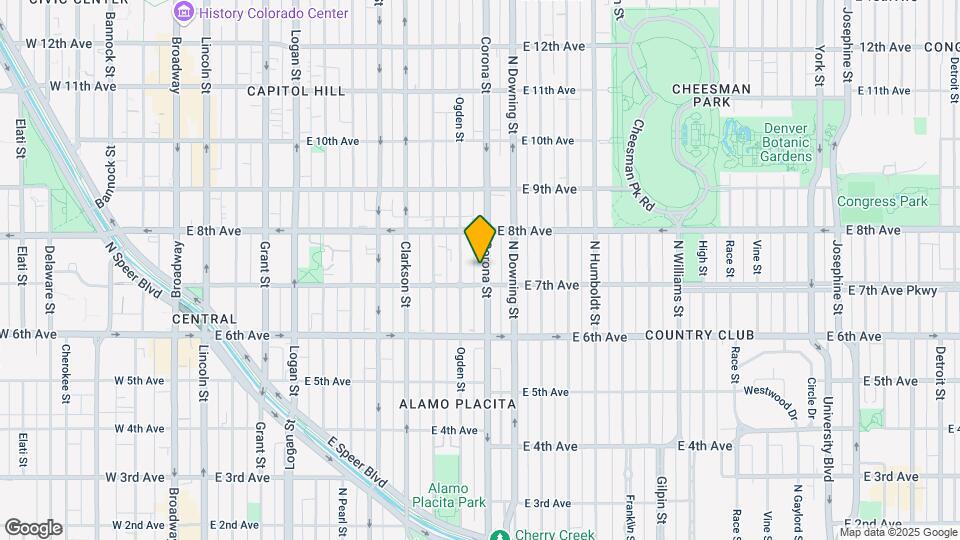 725 Corona St Map and Location Details
