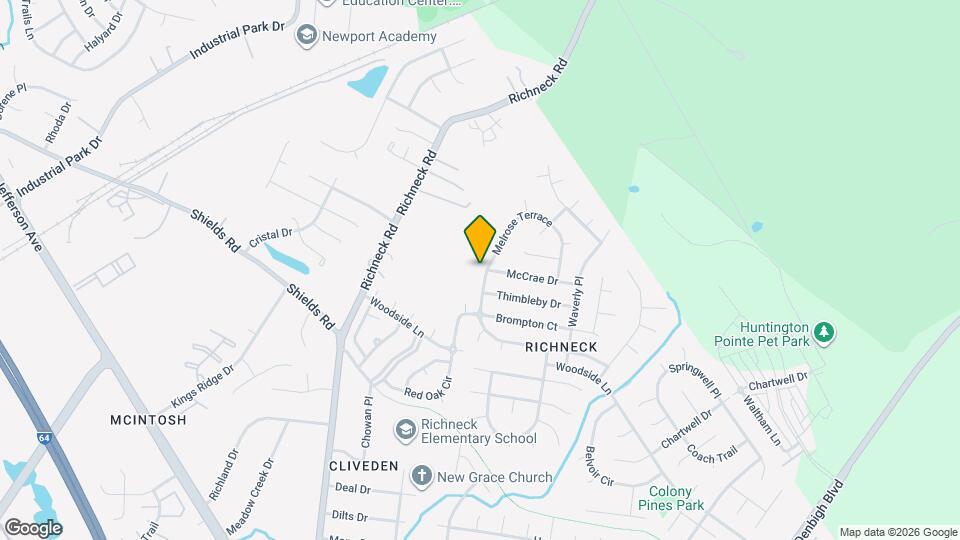 822 Melrose Terrace Map and Location Details