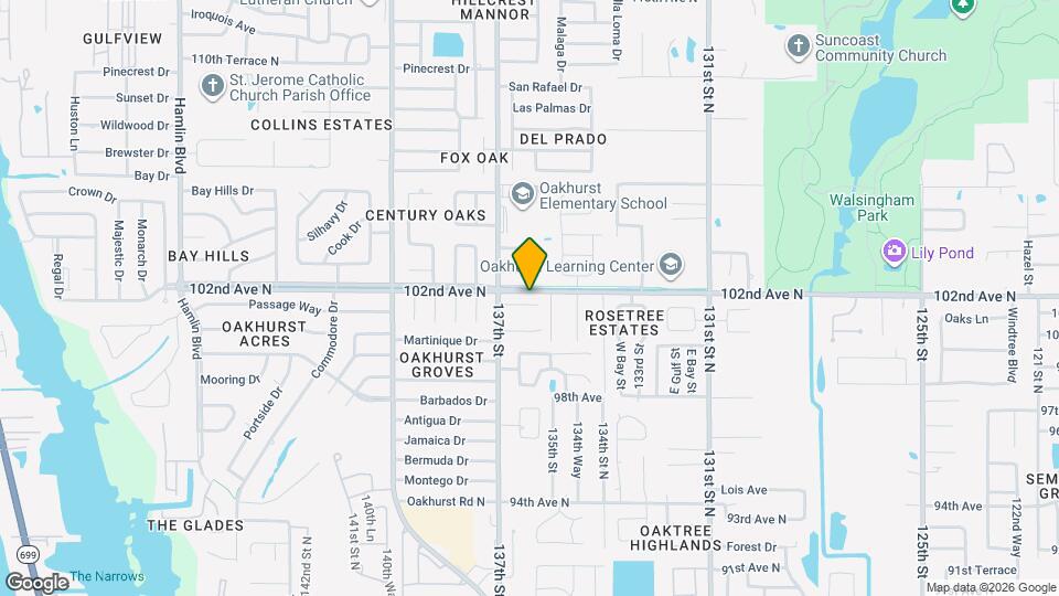 13607 101st Terrace Map and Location Details