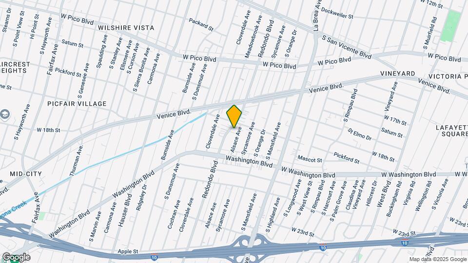 1825 1/2 Alsace Ave Map and Location Details