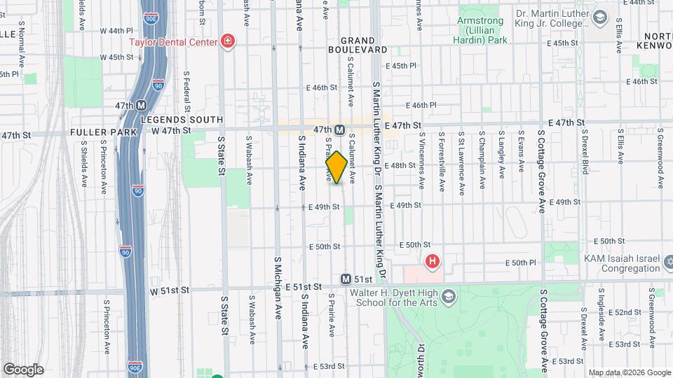 4837 S Prairie Ave Map and Location Details