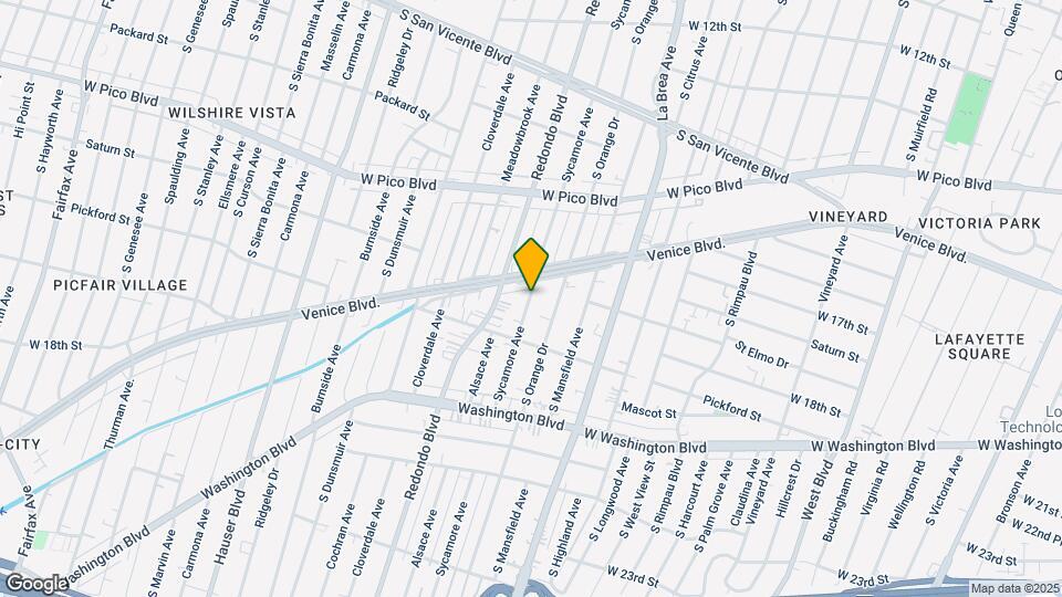 1616 S Sycamore Ave Map and Location Details