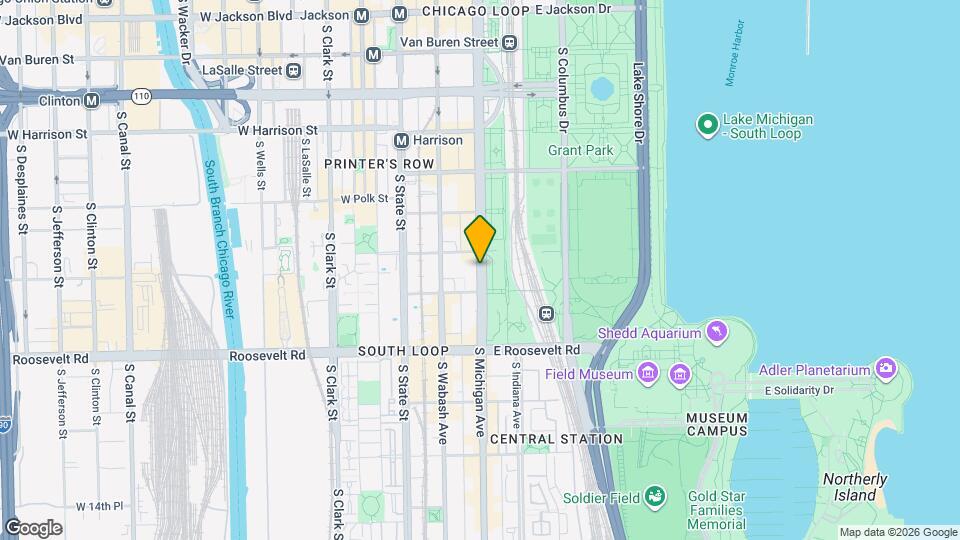 818 S Michigan Ave Mapa y Detalles de la Ubicación