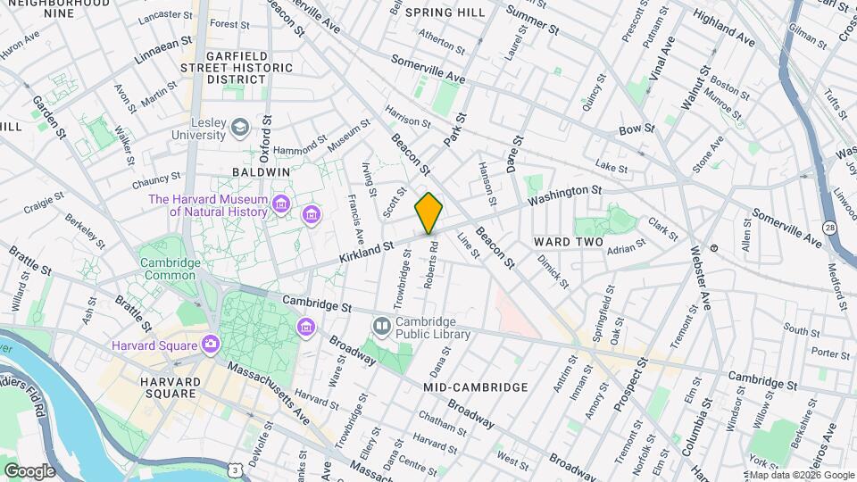 82 Kirkland St, Unit 2 Mapa y Detalles de la Ubicación