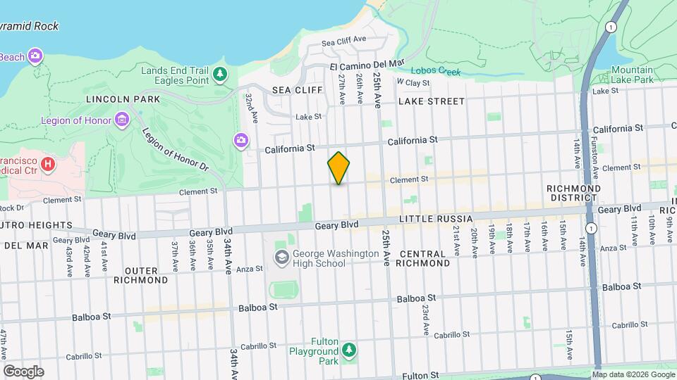2635 Clement St Map and Location Details