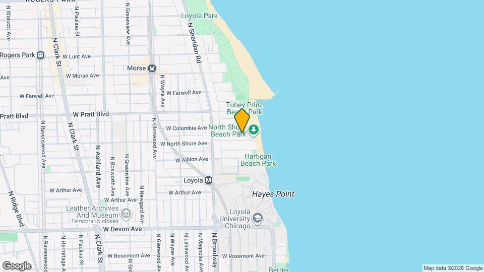 1060 W North Shore Ave, Unit #2N Map and Location Details