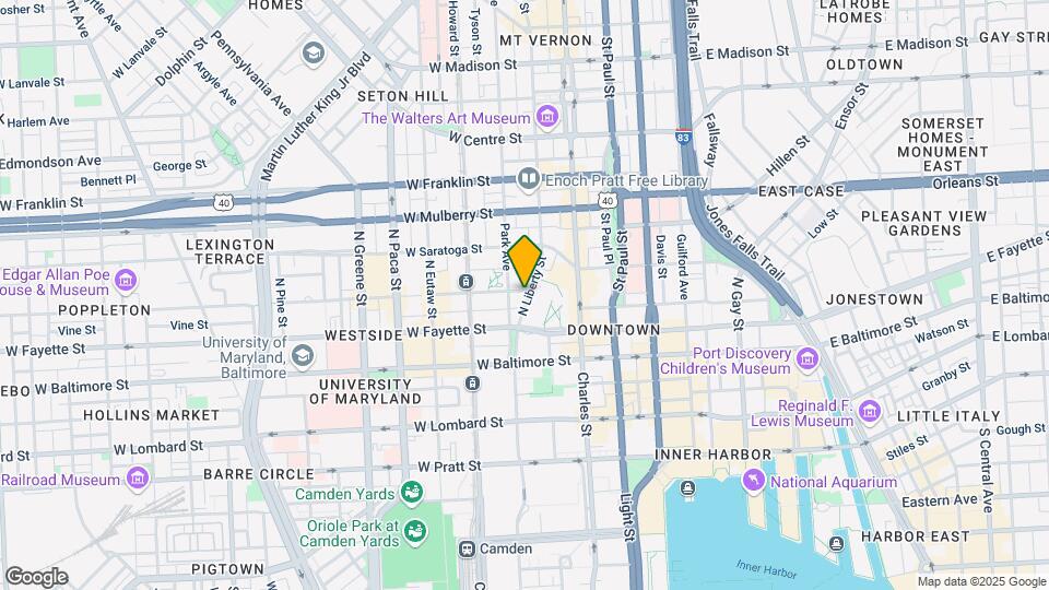 101 W Lexington St Map and Location Details