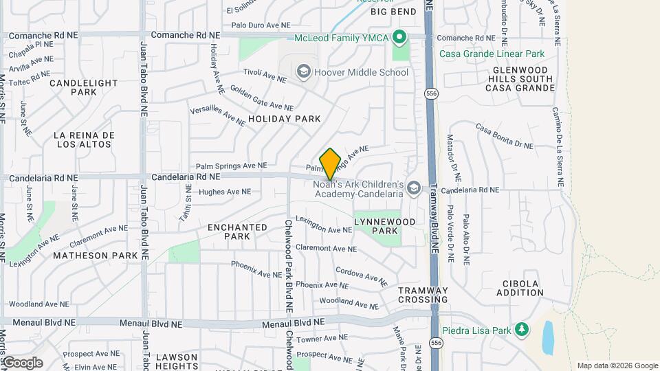 12100 Candelaria Rd NE Map and Location Details