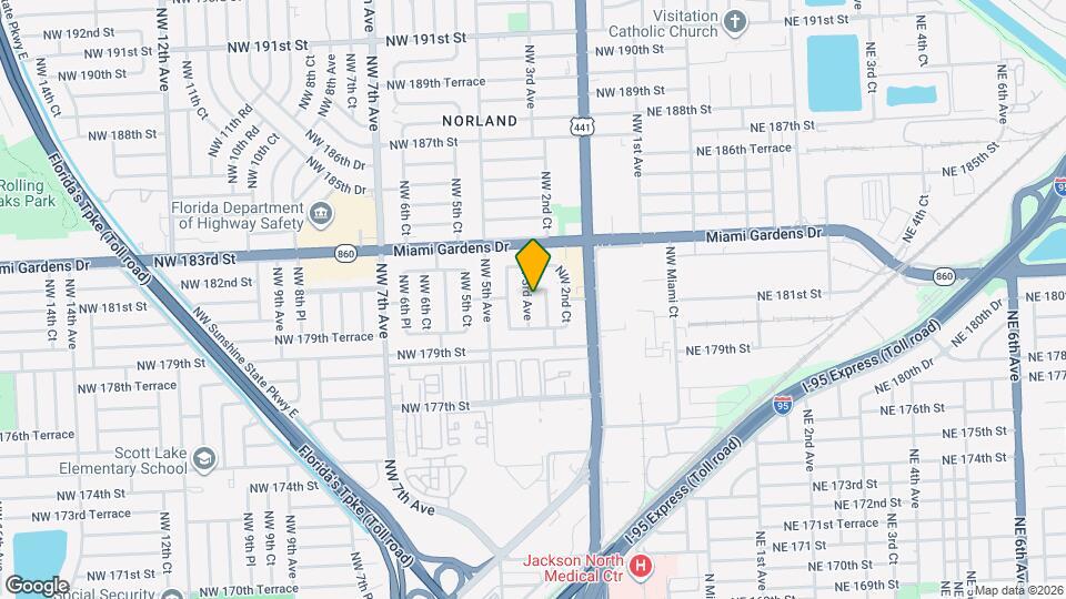 18041 NW 3rd Ave Map and Location Details