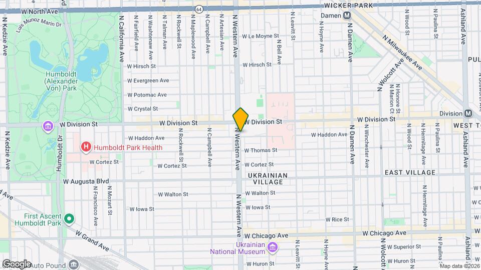 1139 N Western Ave Map and Location Details