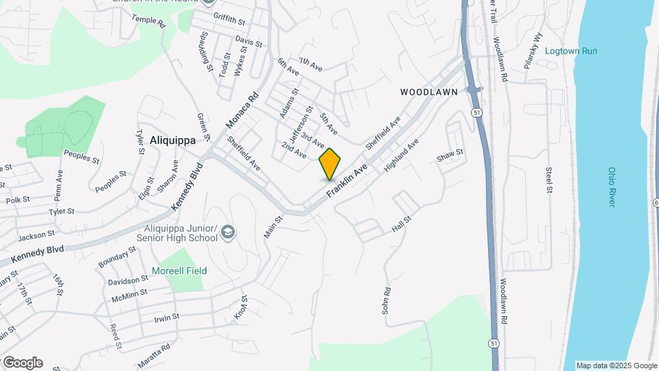 712 Franklin Ave Map and Location Details