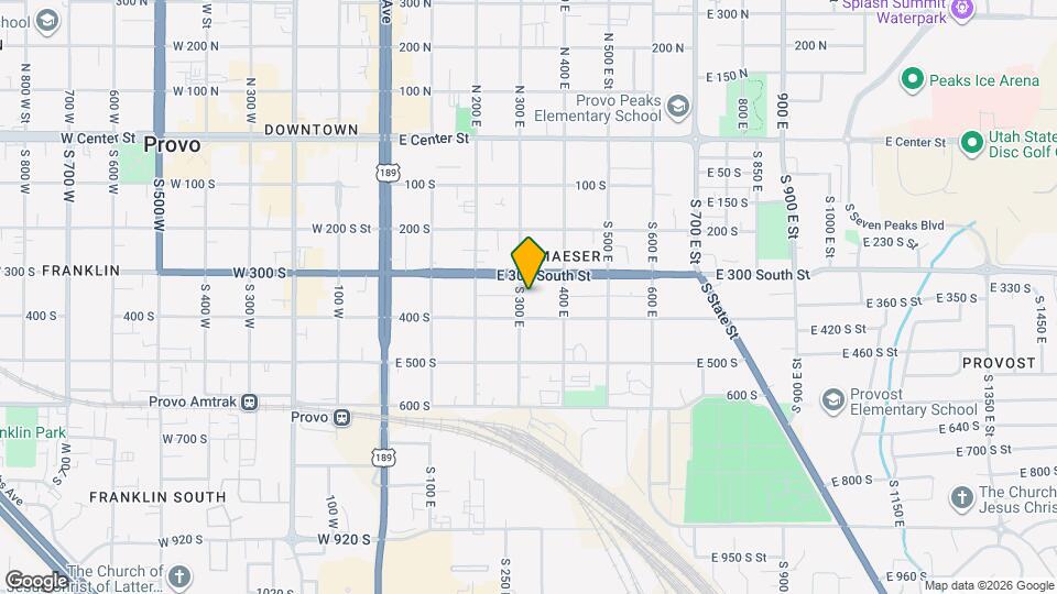 355 S 300 E Map and Location Details