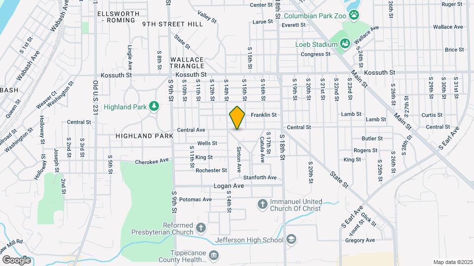 1411 Central St Map and Location Details