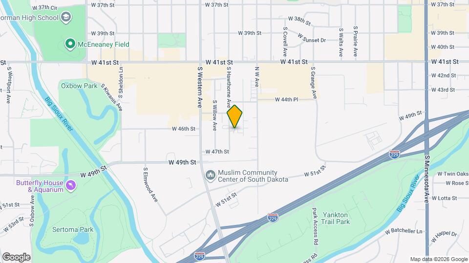 3900 S Hawthorne Ave Map and Location Details