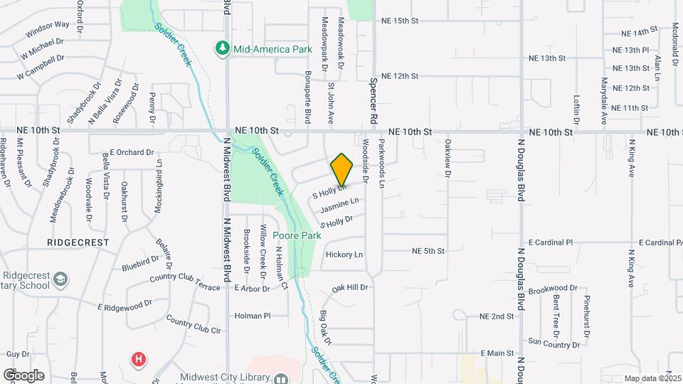 1034 S Holly Ln Map and Location Details