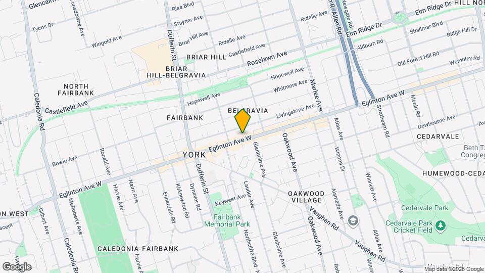 1698a Eglinton Ave W Map and Location Details
