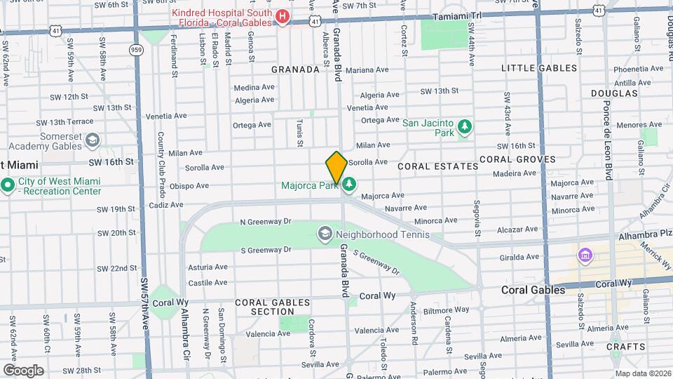 1808 Granada Blvd Map and Location Details