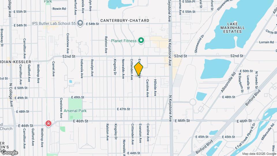 5078 Evanston Ave Map and Location Details