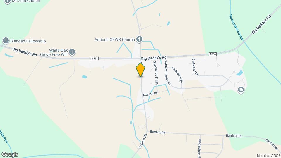 1021 Antioch Rd Map and Location Details