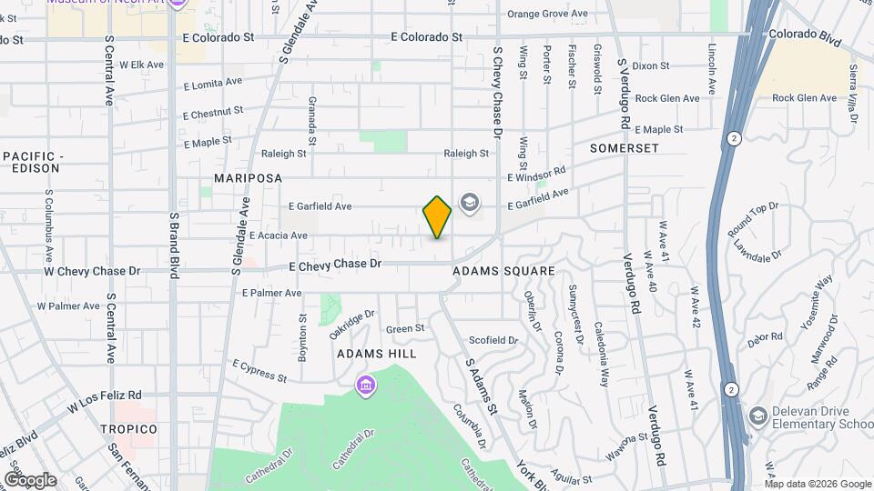 1012 E Acacia Ave Mapa y Detalles de la Ubicación