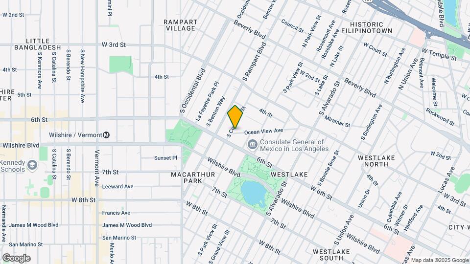 550 S Coronado St Apartments Map and Location Details