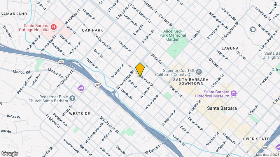 210 W Micheltorena St Mapa y Detalles de la Ubicación