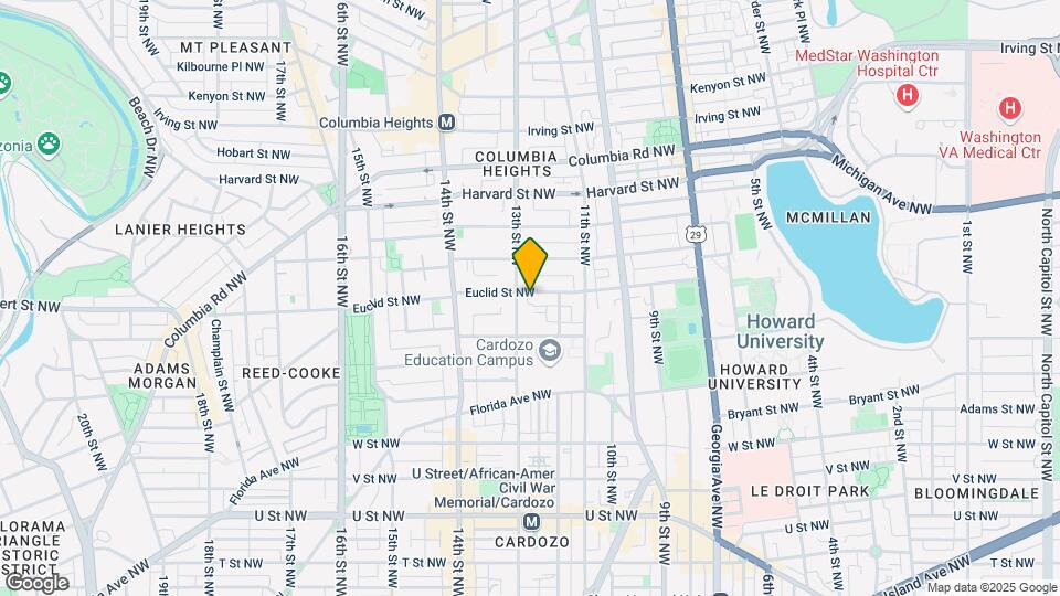 1234 Euclid St NW Map and Location Details