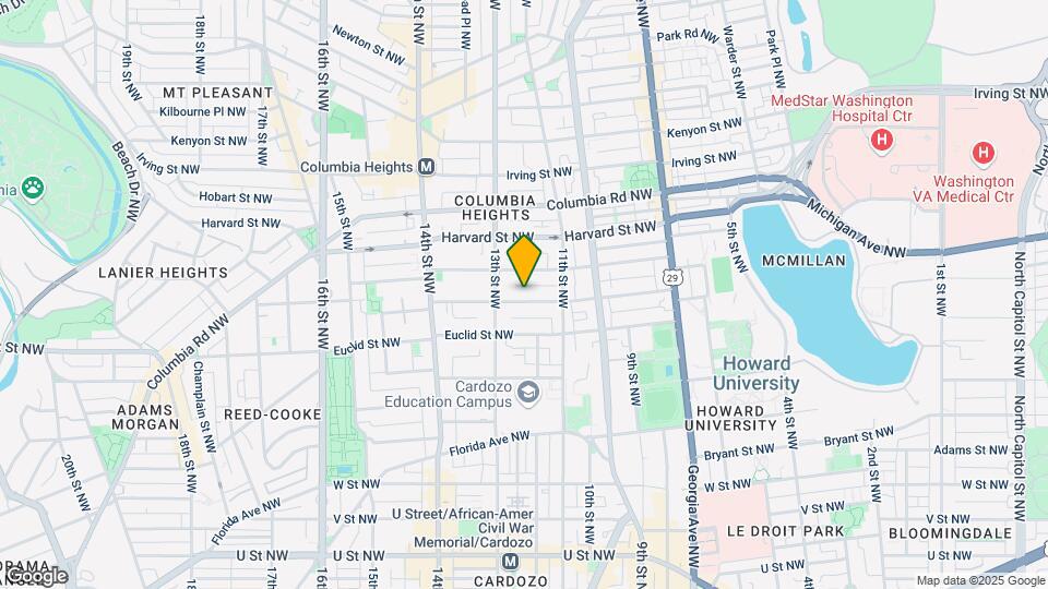 1219 Fairmont St NW, Unit 1 Map and Location Details