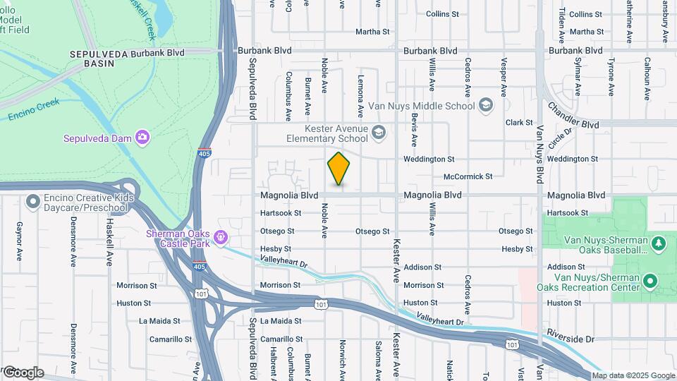 15045 Magnolia Blvd Map and Location Details