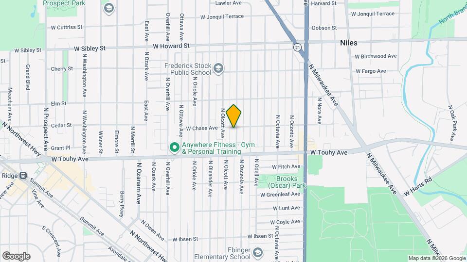 7254 N Osceola Ave Map and Location Details