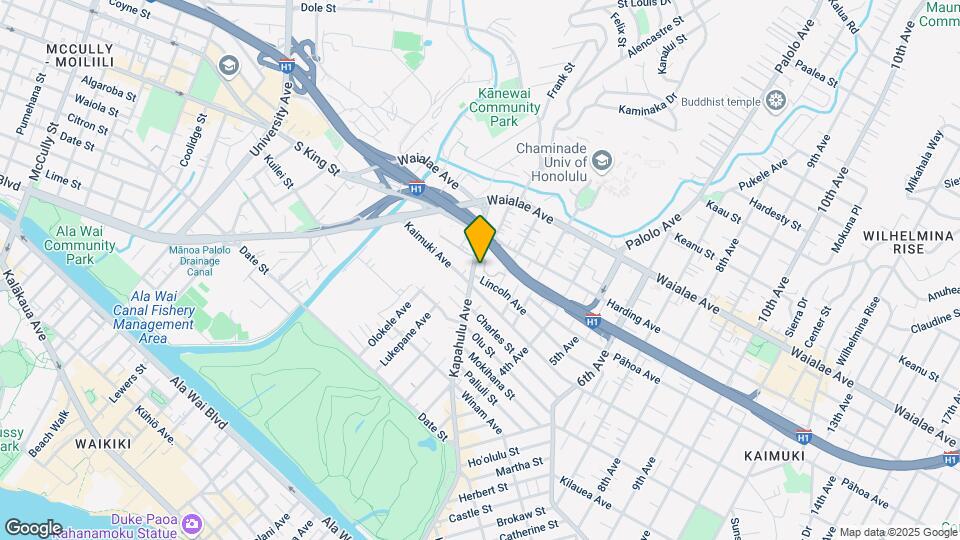 1007 Kapahulu Ave Mapa y Detalles de la Ubicación
