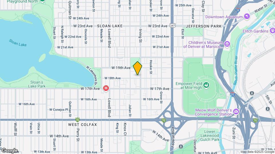 3325 W 18th Ave Map and Location Details