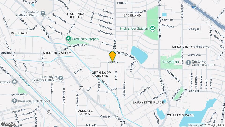 593 Myra St Map and Location Details