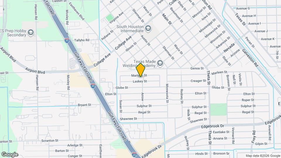 1307 Laskey St Map and Location Details