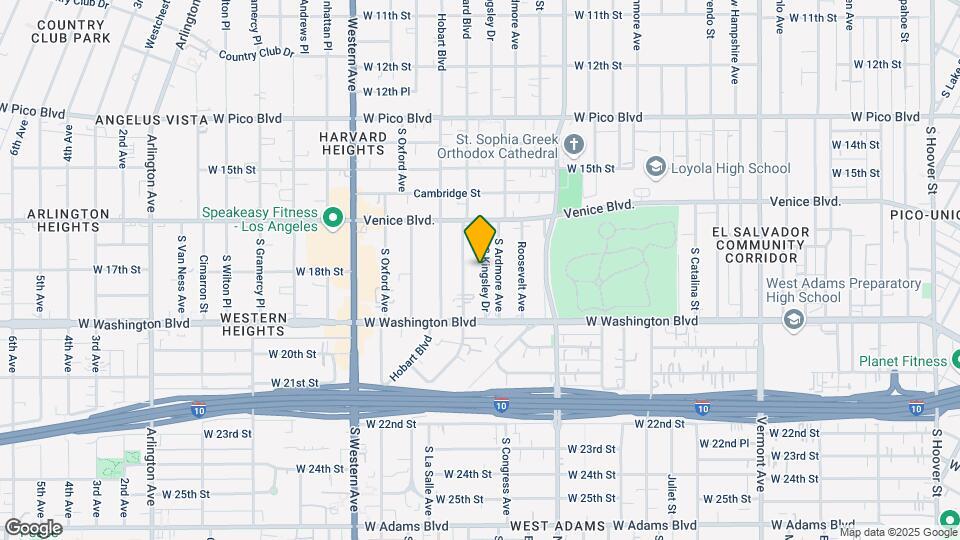 1729 S Kingsley Dr Mapa y Detalles de la Ubicación