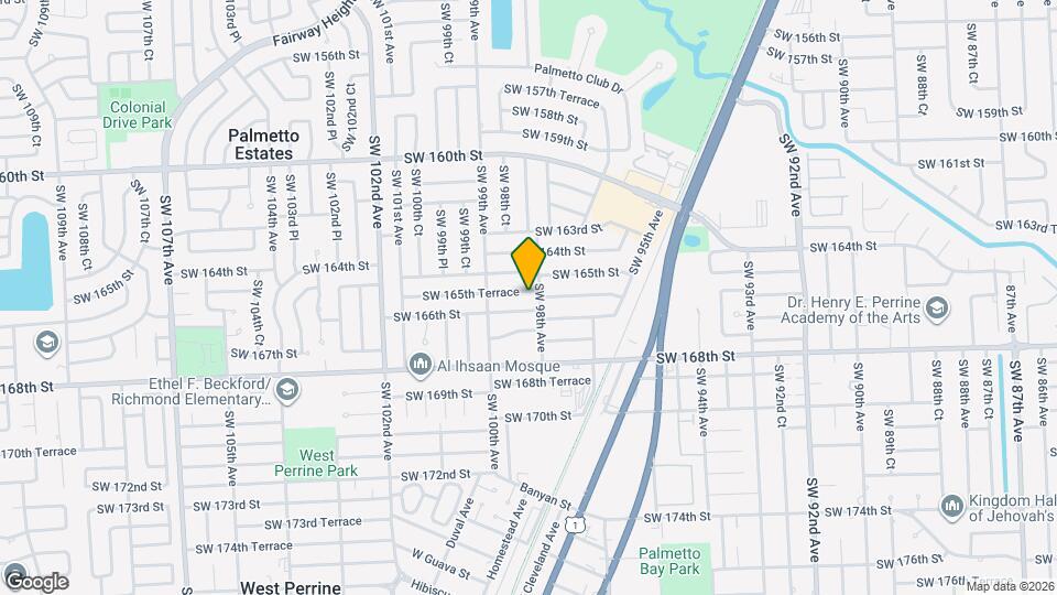 9810 SW 165th Terrace Map and Location Details