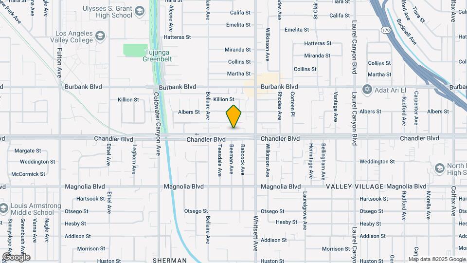 12553 Chandler Blvd Mapa y Detalles de la Ubicación