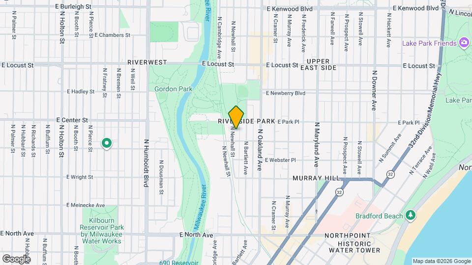 2622 N Newhall St, Unit Upper Map and Location Details