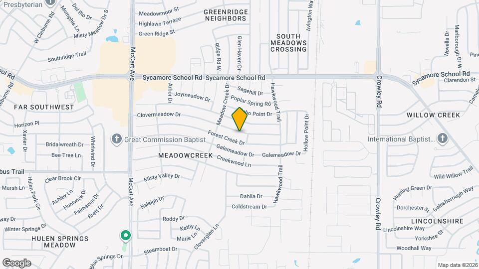 2613 Clovermeadow Dr Map and Location Details