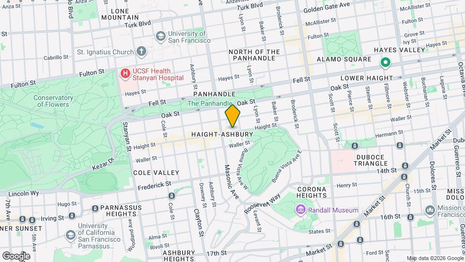 1338 Haight St Map and Location Details