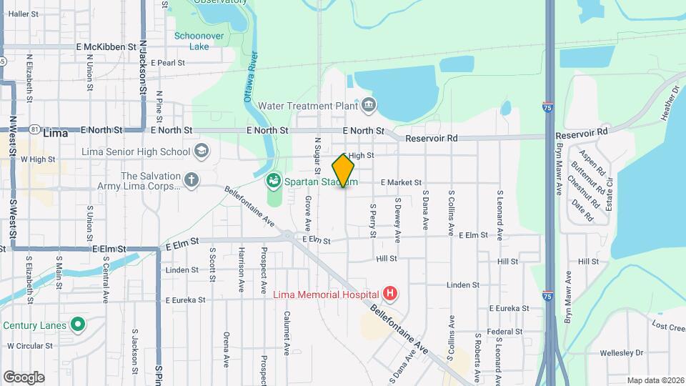 116 S Shawnee St Map and Location Details