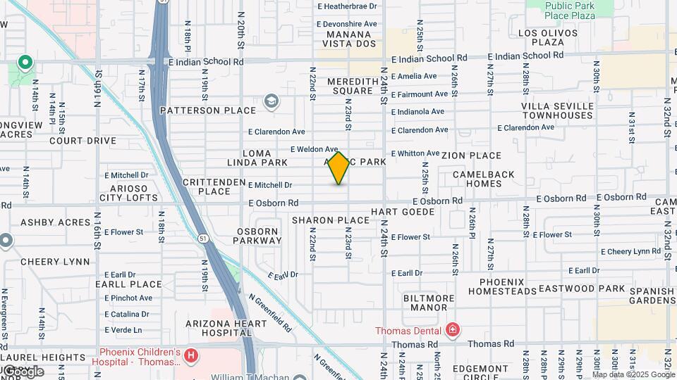 2235 E Mitchell Dr Map and Location Details