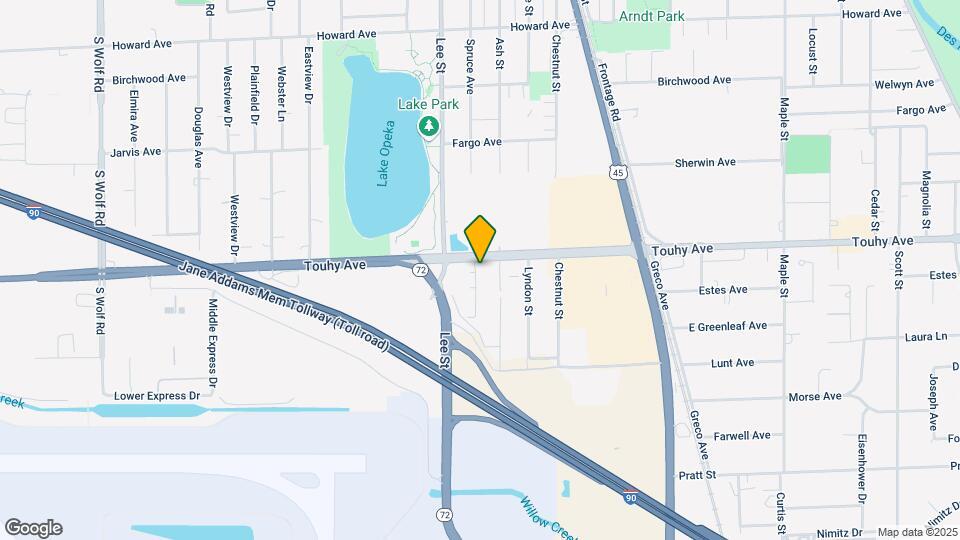10591 W Touhy Ave Map and Location Details